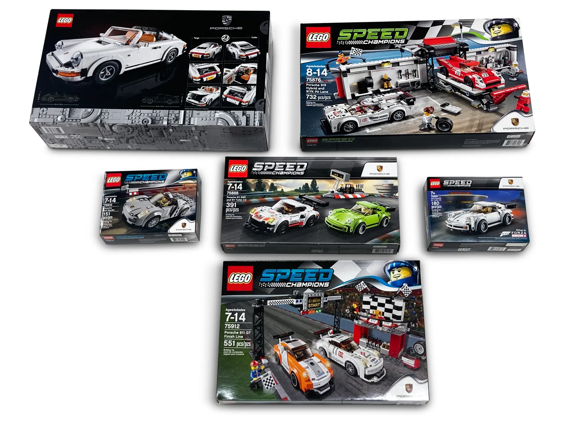 Five Lego Porsche Model Kits | The White Collection | Online | RM Sotheby's