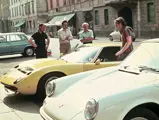 The Miura as seen in Cremona, Italy with Mrs. Weber’s family and Mr. Weber’s Porsche 911, circa 1975.