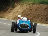 The AGS Panhard at speed on the Vernasca Silver Flag Hill Climb in 2010.