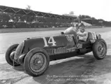 Rex Mays and mechanic Lawson Harris in chassis 50012, whose engine is now in the Giddings 8C 35, at the 1937 Indianapolis 500.