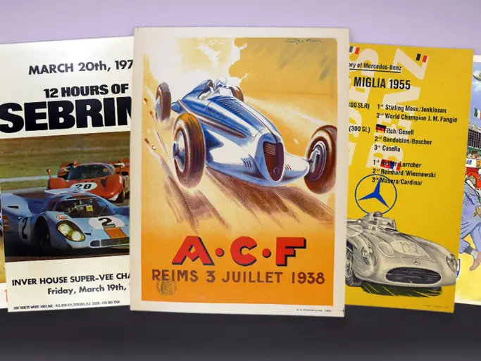 Posters offered from RM Sothebys Original Racing Posters online auction 