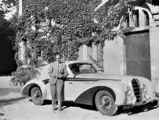 Louis Chiron pictured in front of his Delahaye 135MS, chassis 800390.