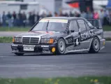 Bernd Schneider races at the Wunstorf Air Base circuit on 19 April 1992, contesting the DTM series.