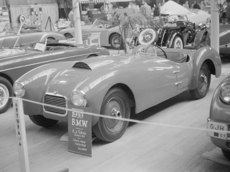 The rebodied BMW is displayed at the Third Annual National Autorama in Connecticut in February 1953.