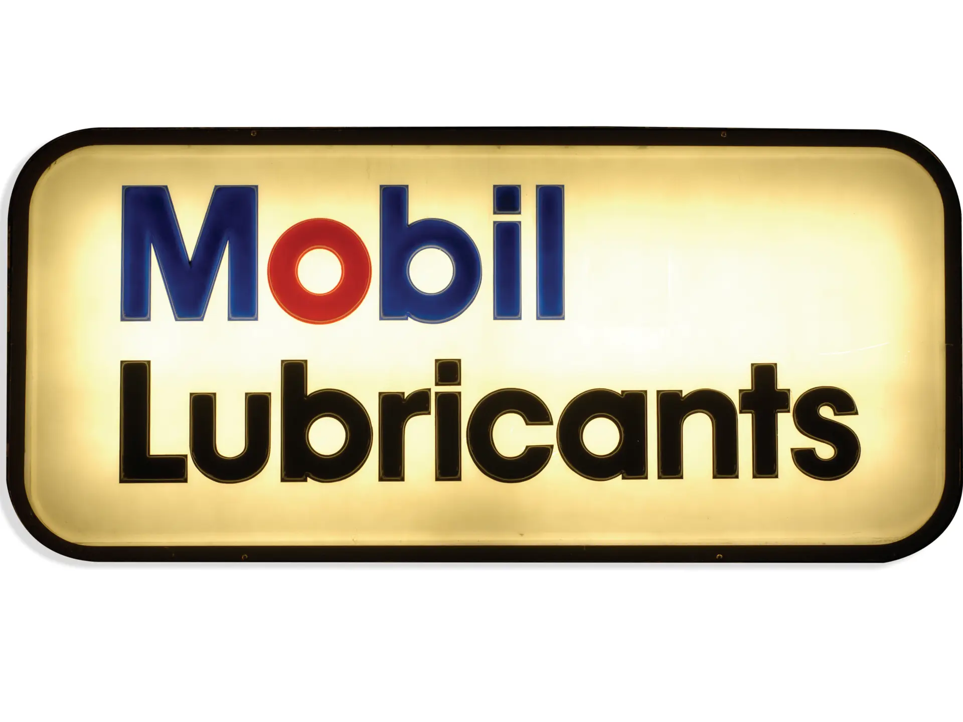 ILLUMINATED MOBIL LUBRICANTS SIGN The Ponder Collection RM Sotheby's