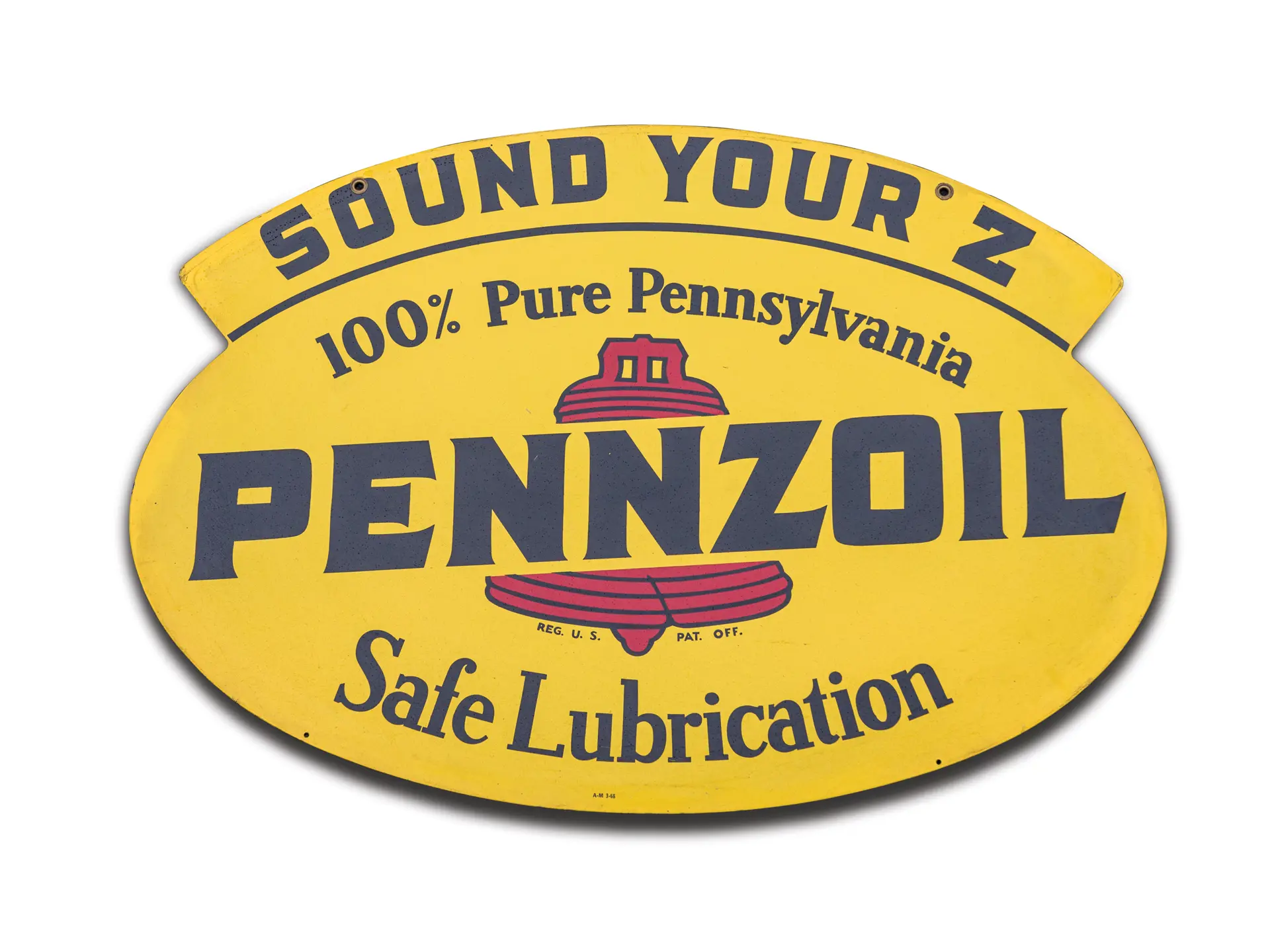 Pennzoil "Sound Your Z" DoubleSided Sign Hershey 2018 RM Sotheby's