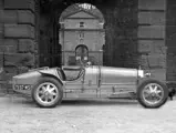 The Bugatti pictured outside of the stables at Houghton Hall, Lord Cholmondeley’s ancestral home, during his ownership.