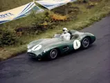 DBR1/1 races to a first place finish at the 1959 1000km of the Nürburgring.