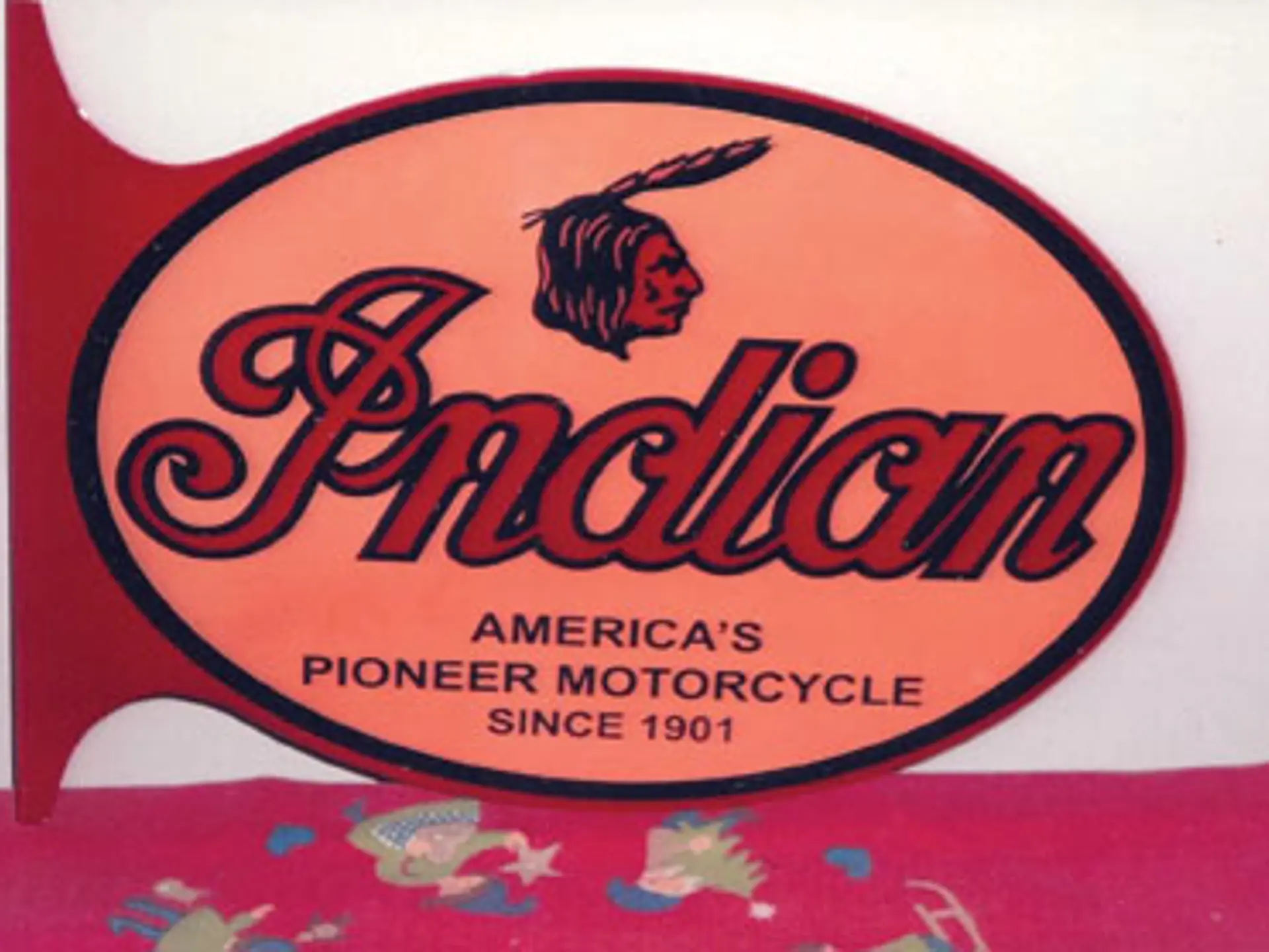 Indian Motorcycle Flange Sign | Las Vegas Premier Motorcycle Auction ...