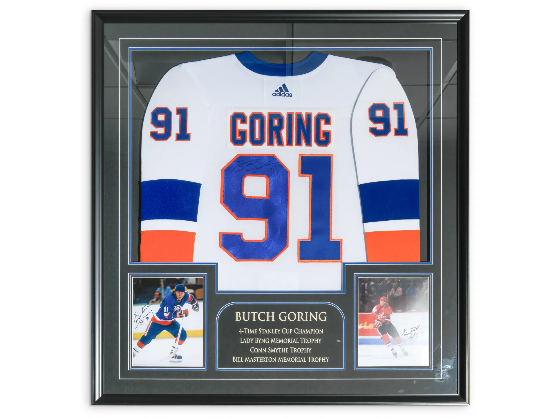 Butch Goring New York Islanders Autographed Commemorative Jersey | Dare ...