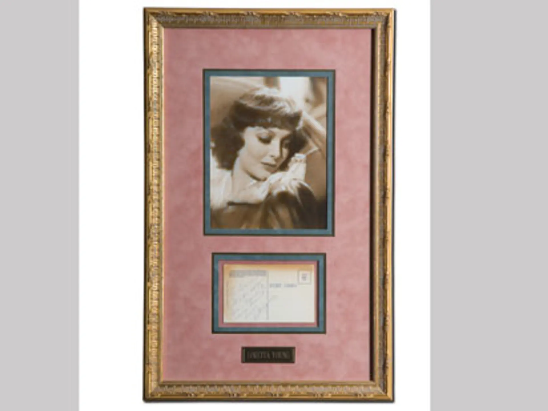 Loretta Young Signed Post Card Display | The Astor Collection | RM ...