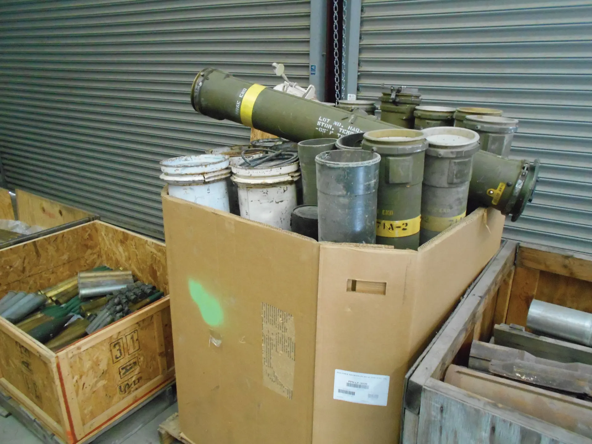 Lot of Shell Racks, Shell Casings, and Missile Tubes | The Littlefield ...