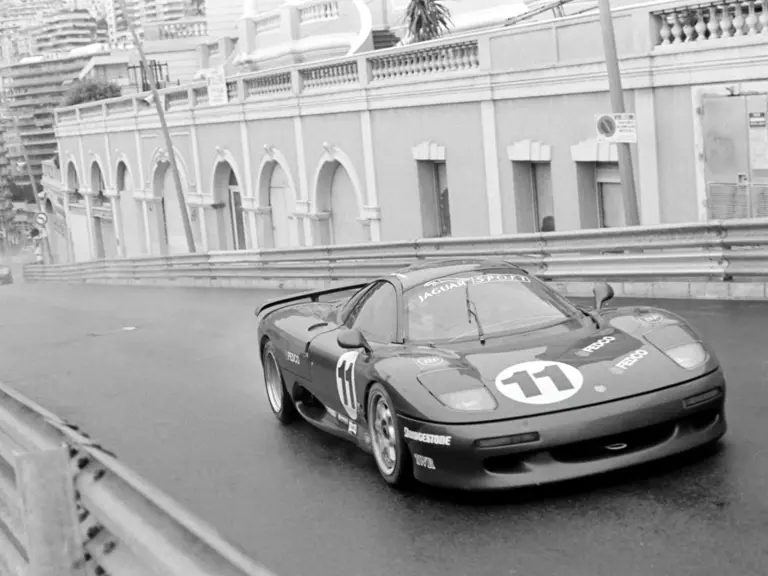 Chassis TWR9R0020 was driven to 1st place by Derek Warwick at the Monaco round of the Jaguar Intercontinental Challenge in 1991.