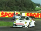 The Porsche 911 GT2 R is pictured racing in the 1999 FIA GT Championship round at Donington, where it finished 12th overall.