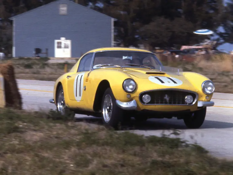 George Arents at speed leading chassis 1773 GT to a 7th overall and 5th in class finish at the 1960 12 Hours of Sebring.