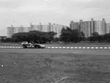 Captured in profile at the 1972 Buenos Aires 1000 Kilometres, the city skyline provided a striking backdrop for the Peterson/Schenken Ferrari 312 PB and an outright victory for Scuderia Ferrari. 
