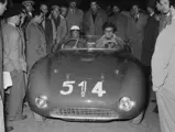  Driver Alberico Cacciari alongside R.H. Bill Mason in chassis 0272 at the 1953 Mille Miglia.