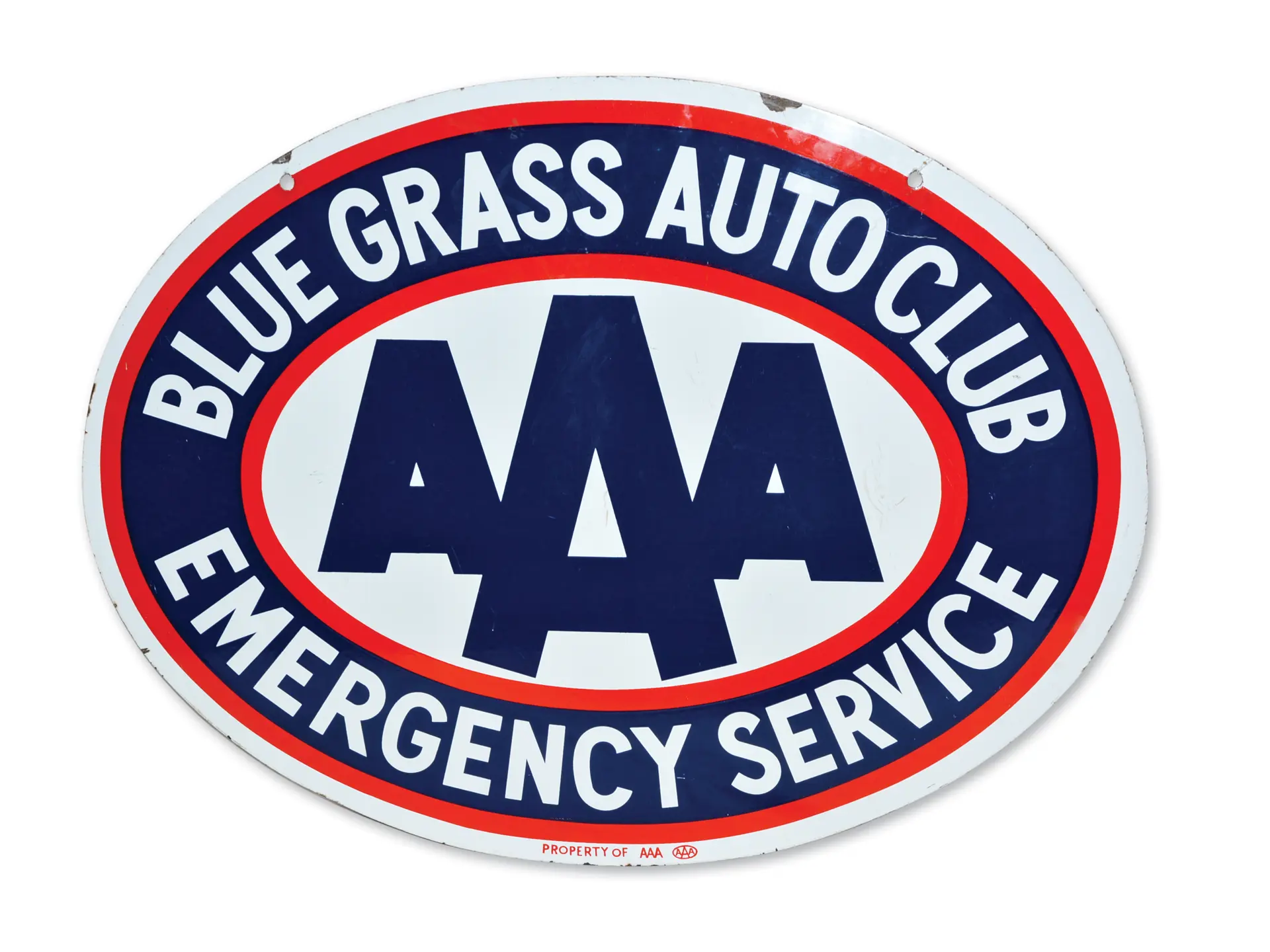 AAA Blue Grass Auto Club Emergency Service Sign Auburn Spring 2019 RM Sotheby's