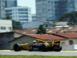 Martin Brundle behind the wheel of B191-08 at the Formula 1 Brazilian Grand Prix, Interlagos, 5 April 1992.