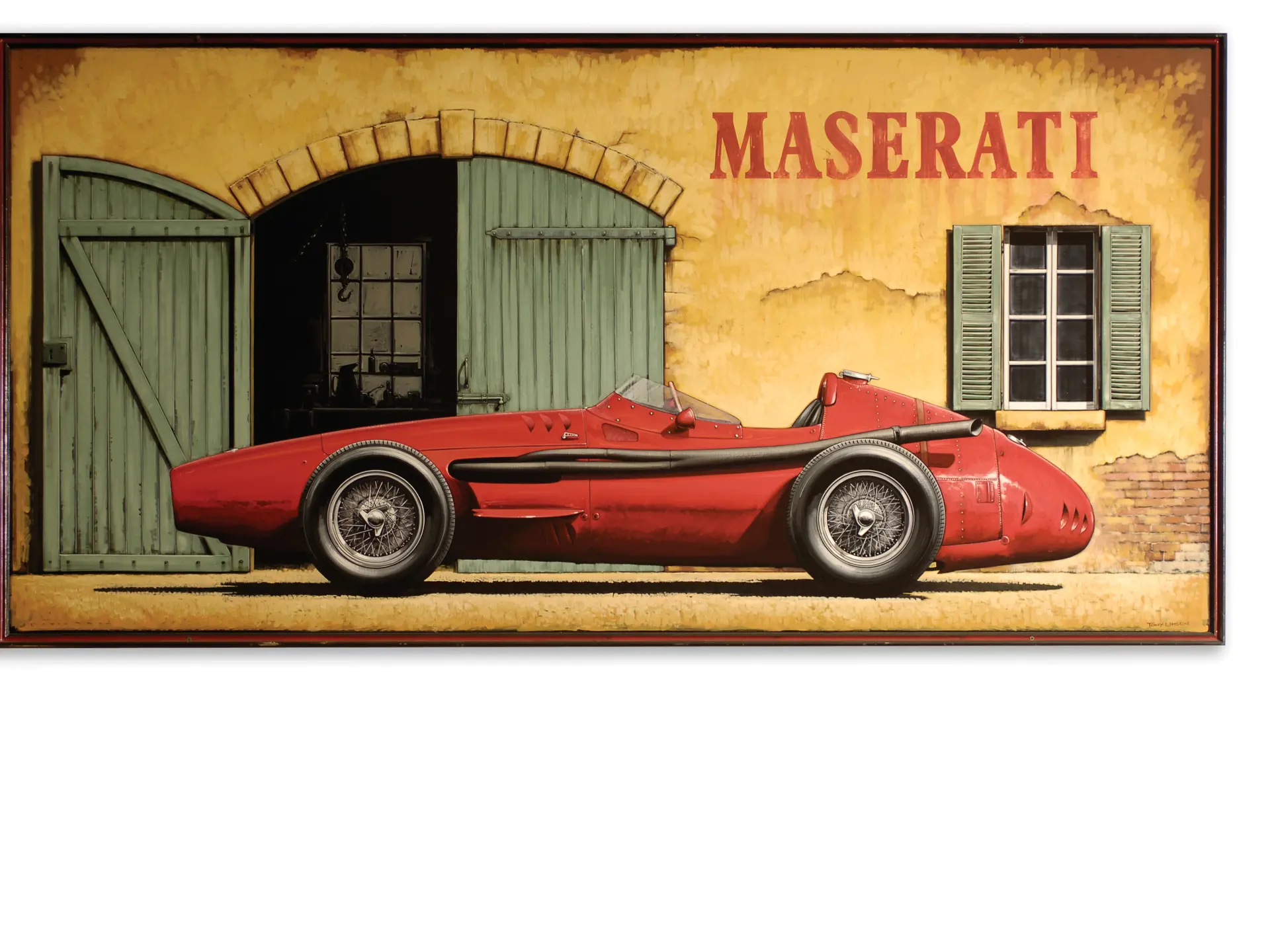 FRAMED MASERATI PAINTING | The Ponder Collection | RM Sotheby's