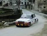 Jean-Luc Therrier at the 1982 Tour de Corse en-route to becoming French Rally Champion.