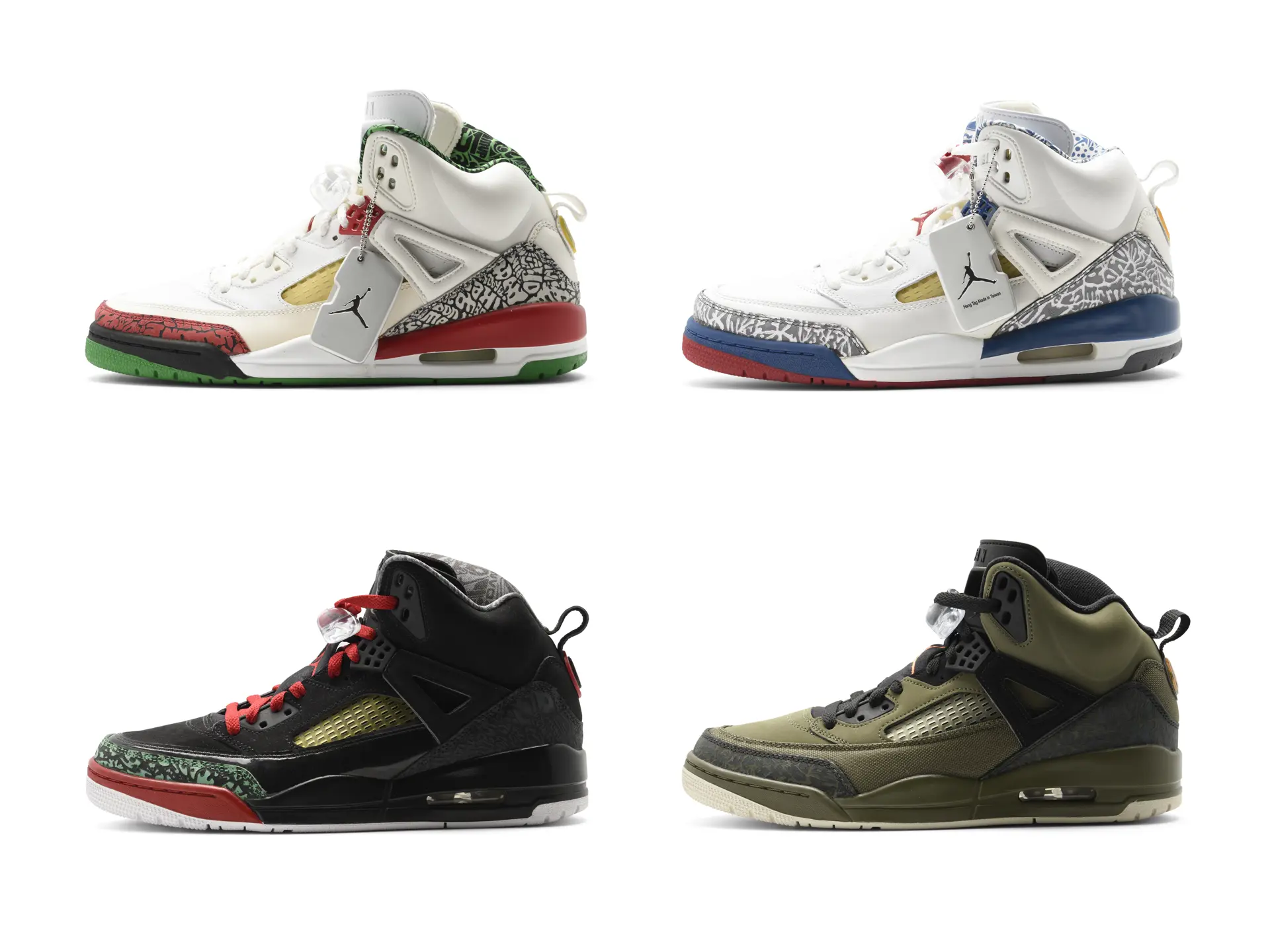 Set of Four Nike Air Jordan Spizike Sneakers Dare to Dream The
