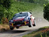 Sébastien Loeb pushes the Citroën to its limits on the way to victory at the 2012 Rallye Deutschland.