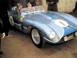 Curt Lincoln is pictured before the 1957 Eläintarhanajo, sporting race number “1”. Lincoln would drive this Ferrari 500 TR to 4th place overall, finishing 1st in his class.