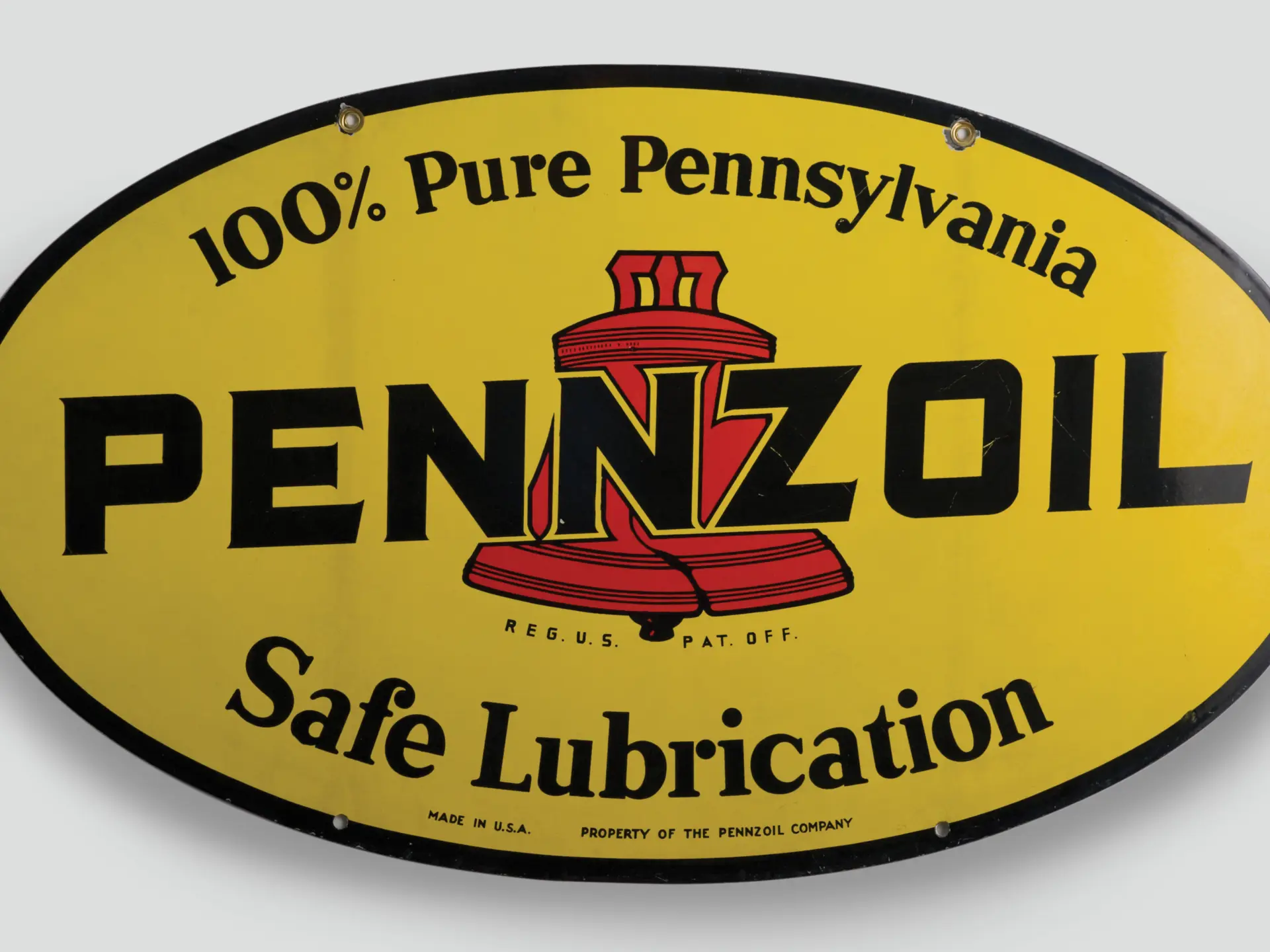 Pennzoil 100% Pure Pennsylvania Sign | Vintage Motor Cars of Hershey ...