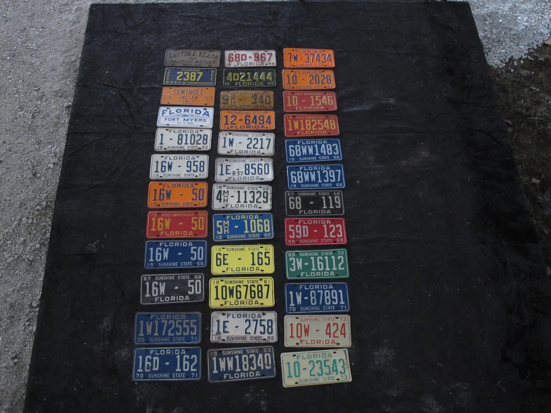Lot of Florida License Plates The Lee Roy Hartung Collection RM