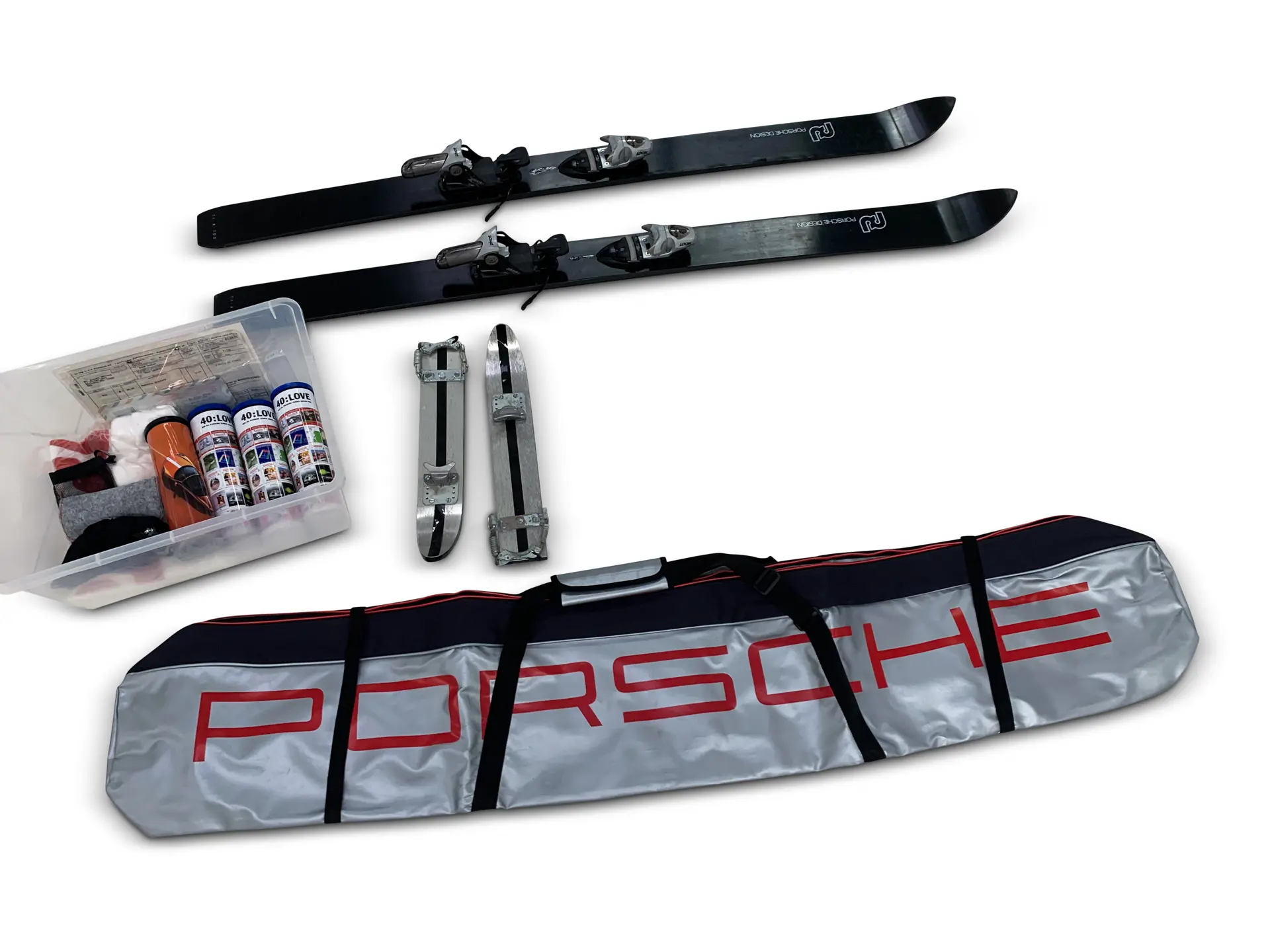 Porsche Design Skis with Soft Case and Equipment The White Collection