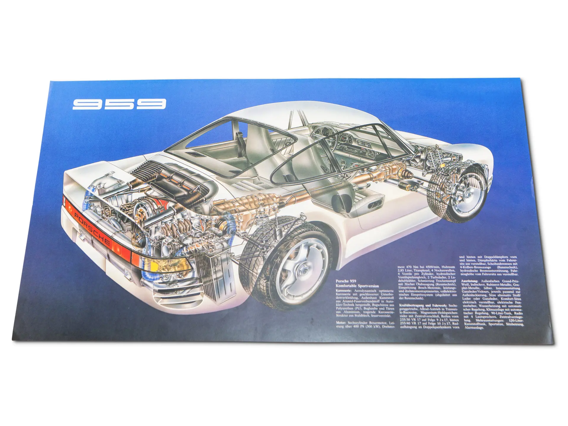 Porsche 959 Cutaway Poster, 1986 | A Lifetime of Porsche Memorabilia ...