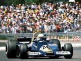 Hurtling around Circuit Dijon-Prenois, Jody Scheckter qualified in 8th for the 1977 edition of the French Grand Prix.
