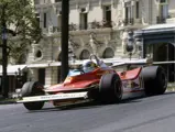 Jody Scheckter is captured as he passes through Casino Square at the 1979 Monaco Grand Prix.