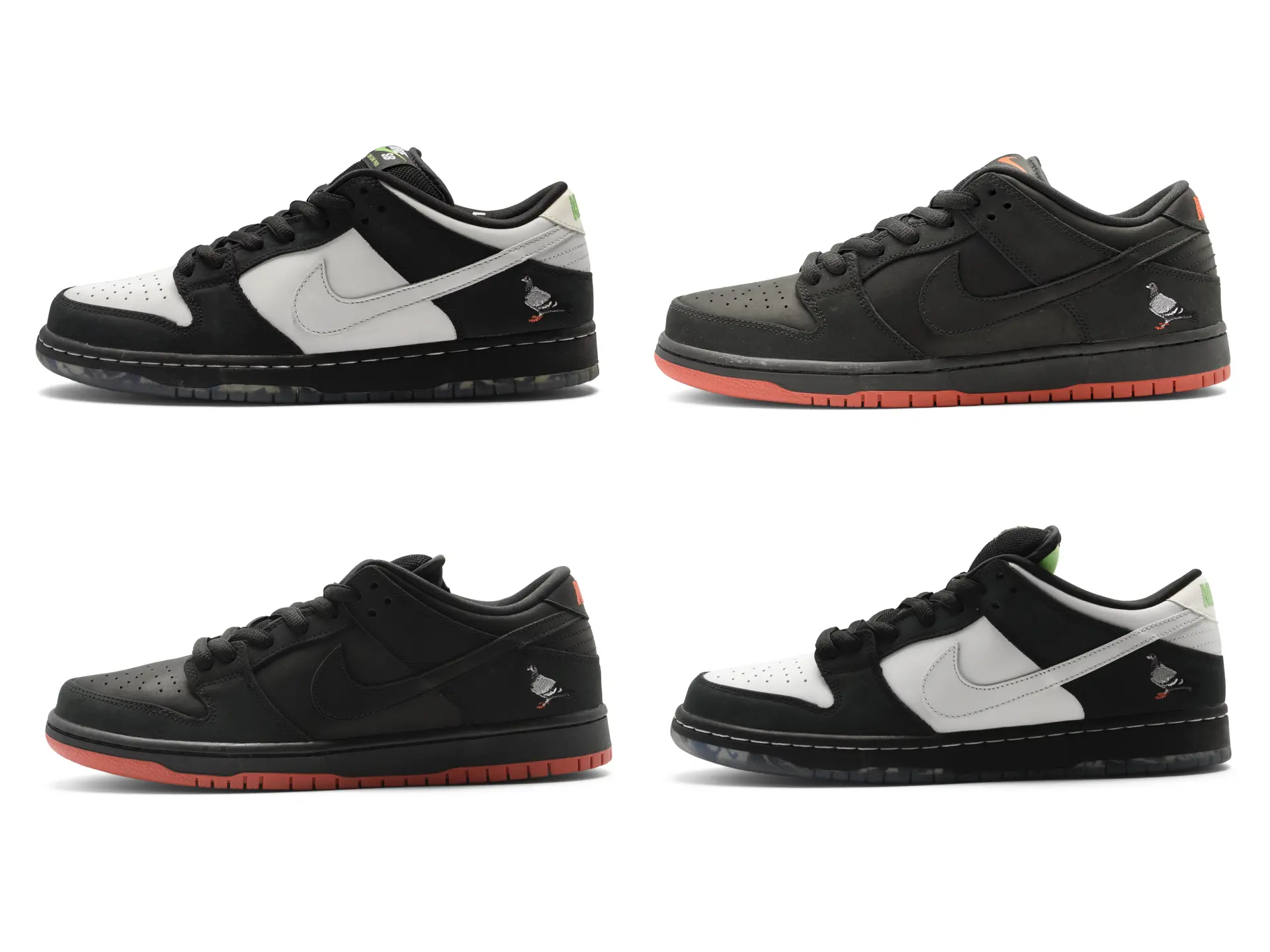 Set of Four | Nike SB Dunk Low Pigeon Sneakers | Dare to Dream | The ...