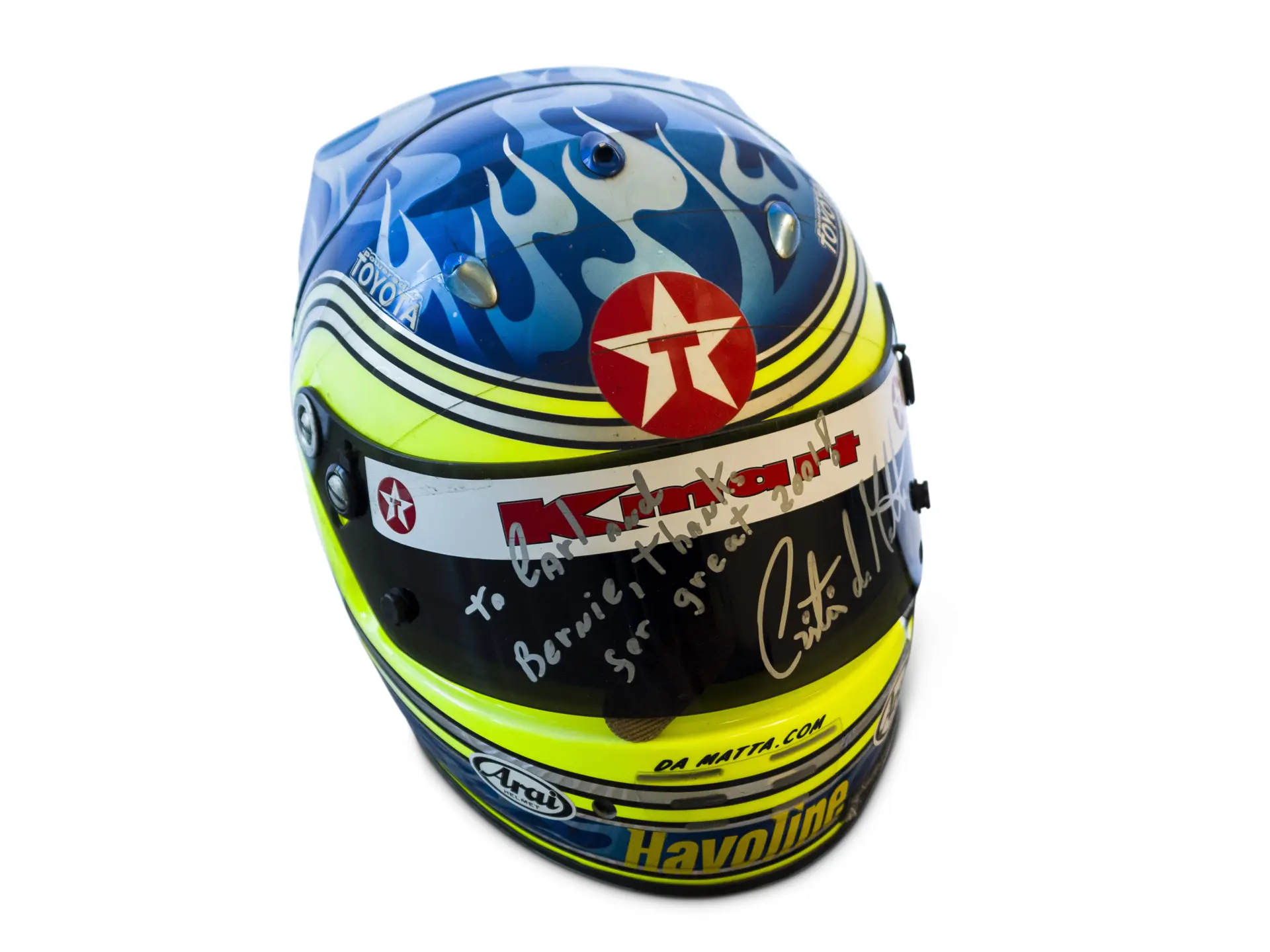 Cristiano Da Matta Race Worn Helmet With Signed Visor 