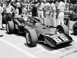 The Lola T153 as seen at the 1970 Indianapolis 500, where it later placed second overall with Mark Donohue.