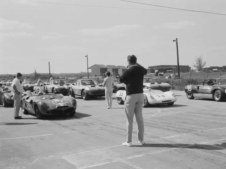 Chassis 0806 in the Bahamas for the Nassau Speed Week, 1963.