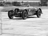 Arthur Dobson drives chassis 47188 at Brooklands, where he claimed victory in the 1939 Invitation Road Car Race.