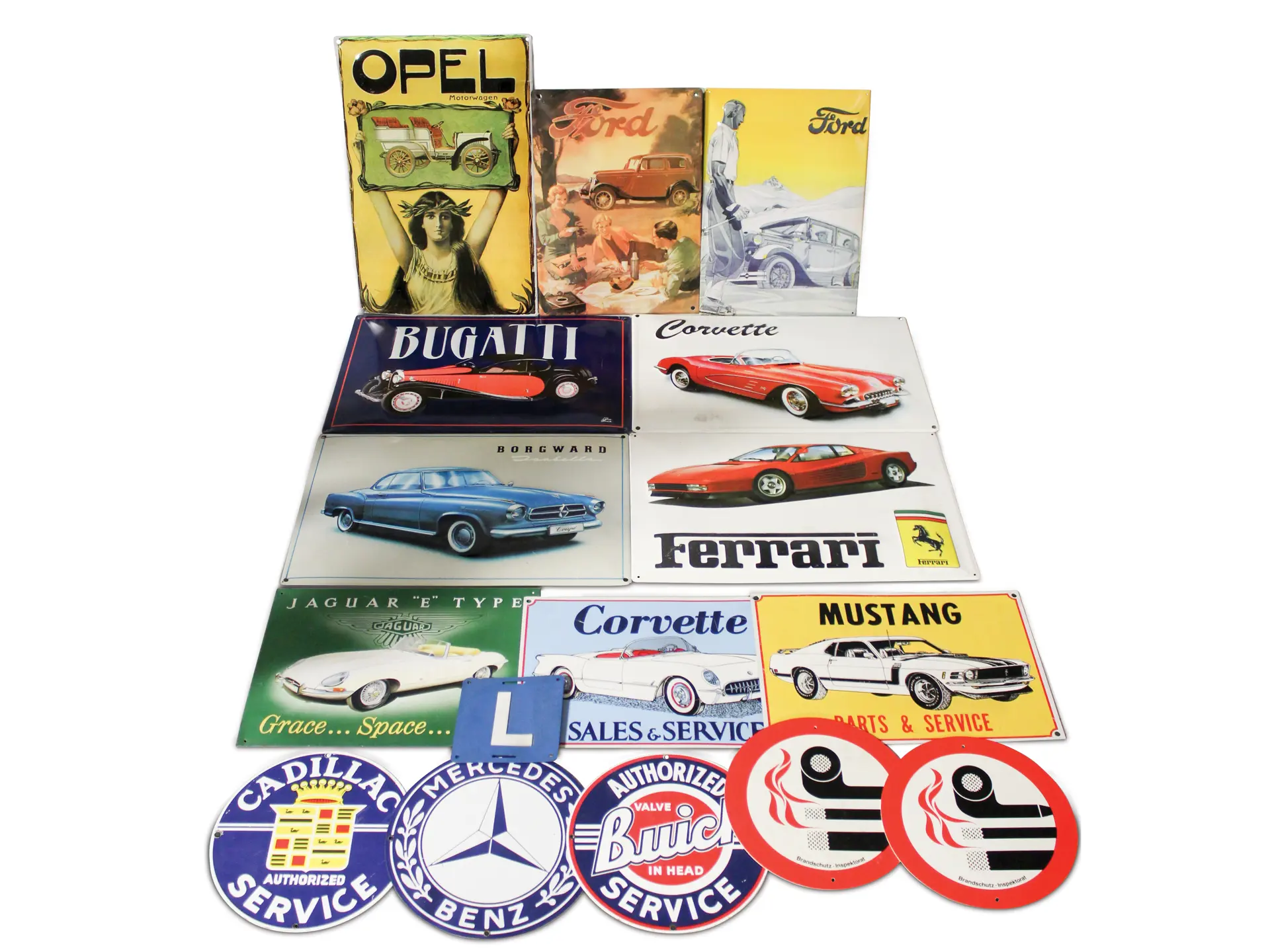 Group of Reproduction Automotive Signs Fort Lauderdale 2018 RM