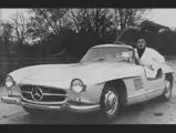 Harry Forss, former employee of Philipsons, Mercedes-Benz distributor in Stockholm, poses with an early Gullwing in 1954, believed to be chassis no. 4500034.