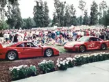 The F40 faces off against its archrival 959 at the Hillsborough Concours d’Elegance, 1991.