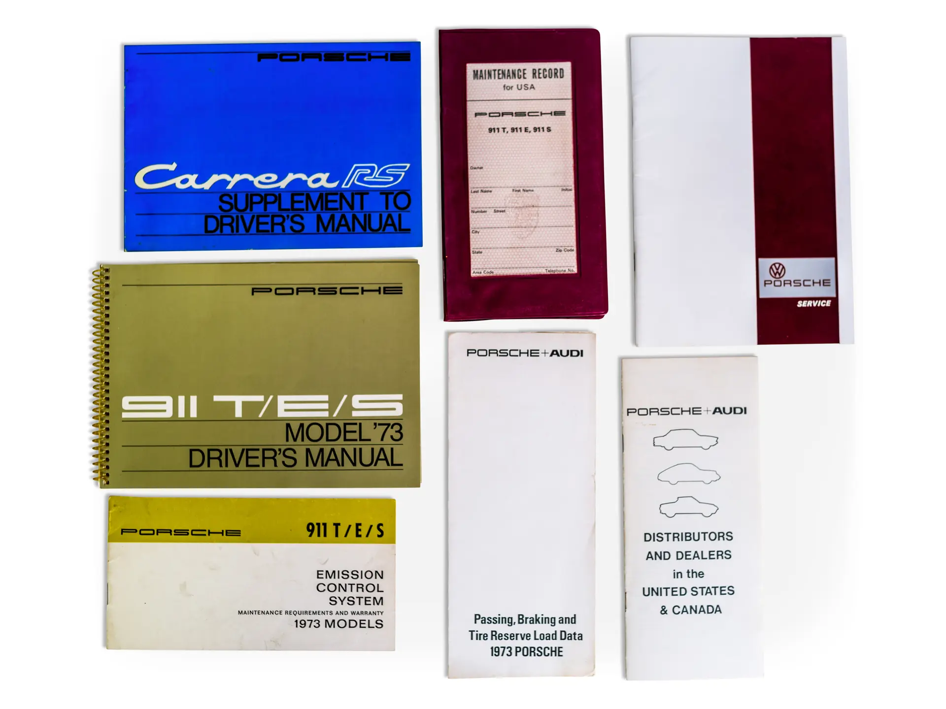 Porsche 911 T/E/S Driver's Manual with Carrera RS Supplement, English ...