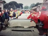 Chassis 97310 at the Ferrari 50th Anniversary in June 1997 in Rome, driven by the consignor with Ferrari Formula 1 driver Nicola Larini as his passenger.