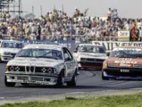 Frank Sytner and the 635 CSi at speed during the support race at the 1983 British Grand Prix.