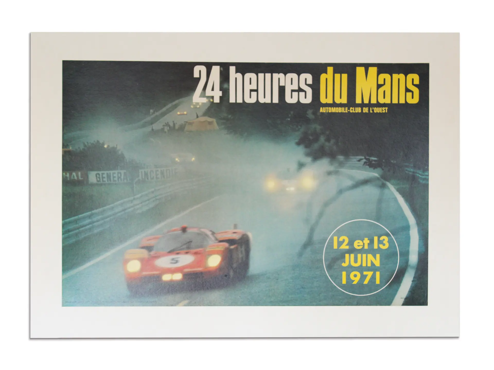 Affiche Originale 24 Heures Du Mans 1978 - Automobile Club De L'Ouest - Lardrot