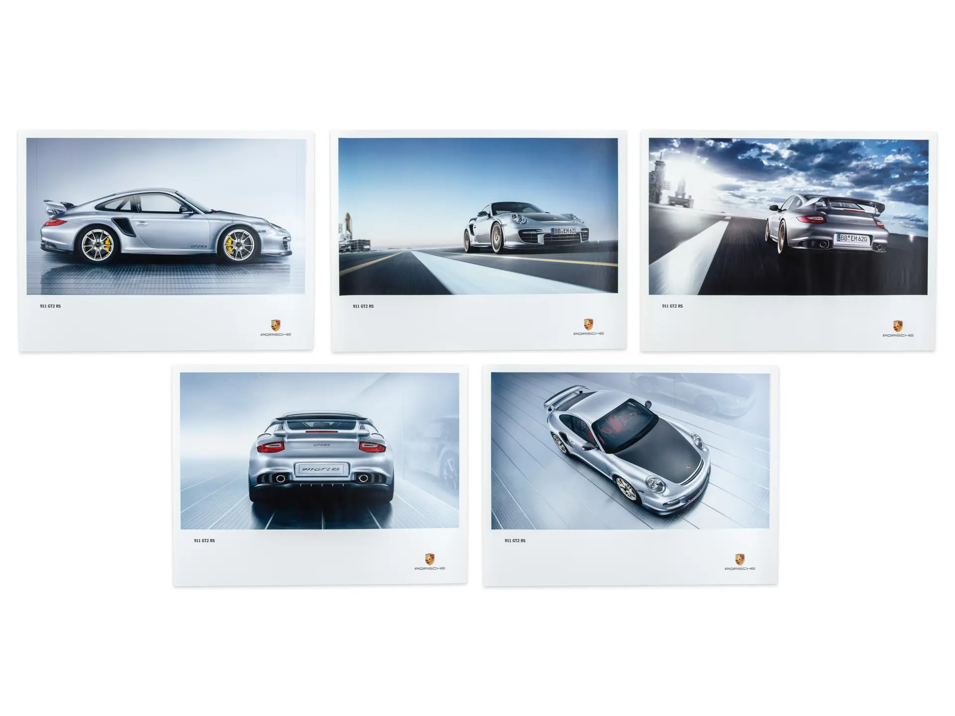 Five Porsche 911 GT2 RS Advertising Posters | The White Collection ...