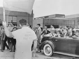 President Franklin D. Roosevelt, along with wife Eleanor and Chrysler President K.T. Keller, tour the Detroit Arsenal Tank Plant on September 18, 1942.
