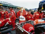 Jean Todt and Michael Schumacher at the 2002 Australian Grand Prix.