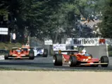 Scheckter leads his teammate Villeneuve at the 1979 Italian Grand Prix. The South African finished 1st and it would be his final Formula 1 victory.